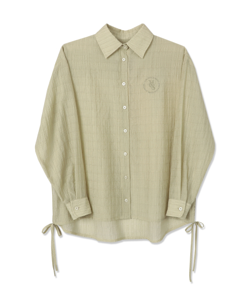 Vivacious(ビバシャス)の「Summer Side Shirring Shirt - 4COL(シャツ/ブラウス・レディース・ホワイト/ブラック/カーキ/ブルー・FREE)」の12枚目の写真