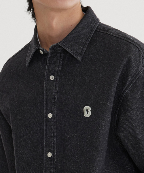 COVERNAT(カバーナット)の「Cロゴデニムシャツ ブラック(シャツ/ブラウス・レディース・その他・X-SMALL/SMALL/MEDIUM/LARGE/X-LARGE/XX-LARGE)」の7枚目の写真