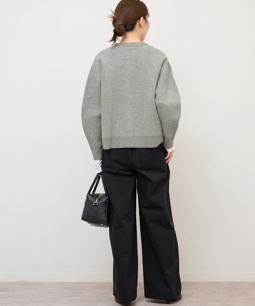 JOURNAL STANDARD relume（ジャーナルスタンダード　レリューム）の「《追加》ダブルニットメタルボタンカーディガン（カーディガン/ボレロ・レディース・チャコールグレー/ブラック・FREE）」の22枚目の写真