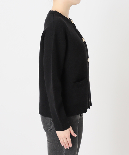 JOURNAL STANDARD relume（ジャーナルスタンダード　レリューム）の「《追加》ダブルニットメタルボタンカーディガン（カーディガン/ボレロ・レディース・チャコールグレー/ブラック・FREE）」の6枚目の写真