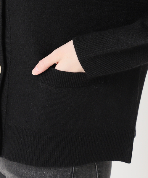 JOURNAL STANDARD relume（ジャーナルスタンダード　レリューム）の「《追加》ダブルニットメタルボタンカーディガン（カーディガン/ボレロ・レディース・チャコールグレー/ブラック・FREE）」の9枚目の写真