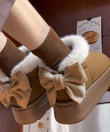 ふわふわのファーシューズ-ブラウン 546f9037710ad72dff98ade8425a9a