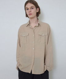 フレンチツーポケットリネンシャツ_BEIGE(WC25-SH03)