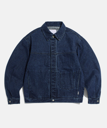 ESPIONAGE | Minimal Denim Trucker Jacket Mid Indigo(デニムジャケット)