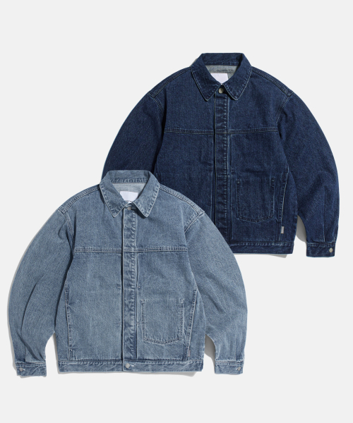 ESPIONAGE(エスピオナジ)の「Minimal Denim Trucker Jacket Mid Indigo(デニムジャケット・メンズ・その他・MEDIUM/LARGE/X-LARGE)」の4枚目の写真