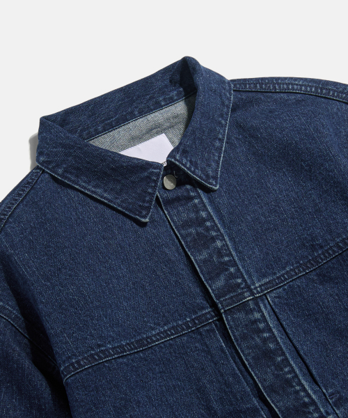 ESPIONAGE(エスピオナジ)の「Minimal Denim Trucker Jacket Mid Indigo(デニムジャケット・メンズ・その他・MEDIUM/LARGE/X-LARGE)」の5枚目の写真