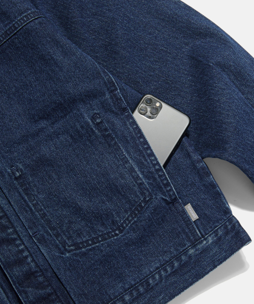 ESPIONAGE(エスピオナジ)の「Minimal Denim Trucker Jacket Mid Indigo(デニムジャケット・メンズ・その他・MEDIUM/LARGE/X-LARGE)」の9枚目の写真