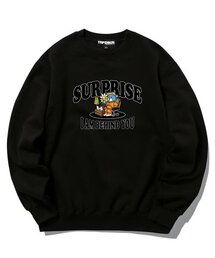 サプライズデュオグラフィック クルーネック - ブラック