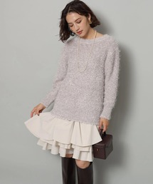 レース切替ラガーニットワンピース（ワンピース）｜Arpege story