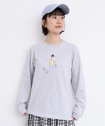 l'atelier du savon | 植物おせわ係　アップリケ刺繍ロンT(Tシャツ/カットソー)