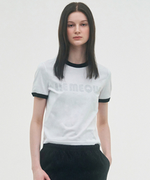 LIE MEQUE（リメーク）の「Remec Hotfix Logo T-Shirt White（Tシャツ/カットソー）」