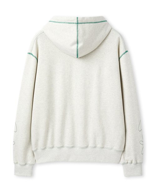 WMC(ダブリューエムシー)の「フラワースティッチスウェットフード_OATMEAL(パーカー・レディース・オートミール・LARGE/X-LARGE)」の2枚目の写真