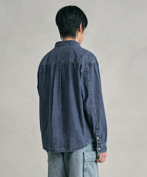 DECET(デケト)の「Denim Work Shirts DCSH007Blue(シャツ/ブラウス・メンズ・その他・SMALL/MEDIUM/LARGE)」の5枚目の写真