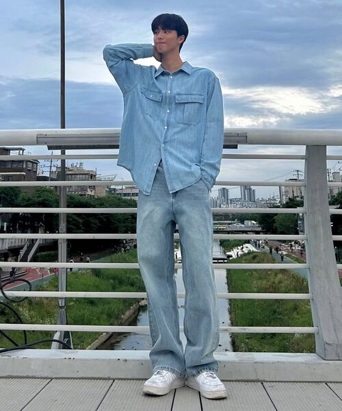 DECET(デケト)の「Denim Work Shirts DCSH007Blue(シャツ/ブラウス・メンズ・その他・SMALL/MEDIUM/LARGE)」の11枚目の写真