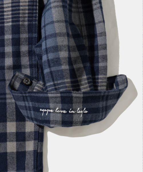 Diamond Layla（ダイアモンドレイラ）の「Nocturne Plaid Navy Check Shirt S180（シャツ/ブラウス・メンズ・ネイビー・SMALL/MEDIUM/LARGE/X-LARGE/XX-LARGE）」の6枚目の写真
