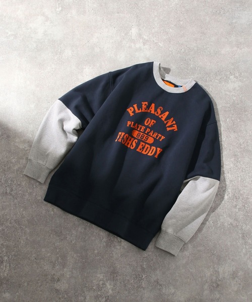 niko and...（ニコアンド）の「【FISHS EDDY(フィッシュエディ)】スウェットプルオーバー【UNISEX】（スウェット・メンズ・オレンジ/ネイビー/ライトグレー・MEDIUM/LARGE）」の6枚目の写真