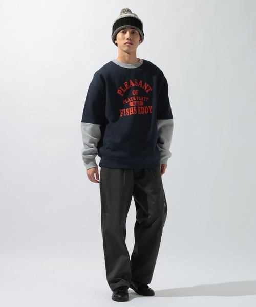 niko and...（ニコアンド）の「【FISHS EDDY(フィッシュエディ)】スウェットプルオーバー【UNISEX】（スウェット・メンズ・オレンジ/ネイビー/ライトグレー・MEDIUM/LARGE）」の11枚目の写真