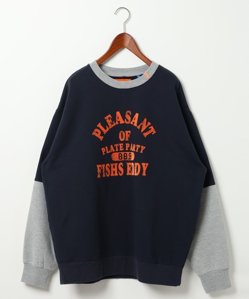 niko and...（ニコアンド）の「【FISHS EDDY(フィッシュエディ)】スウェットプルオーバー【UNISEX】（スウェット・メンズ・オレンジ/ネイビー/ライトグレー・MEDIUM/LARGE）」の22枚目の写真