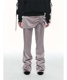 THREE TO EIGHTY（スリートゥエイティー）の「SATIN SET-UP SKIRT- PANTS (LAVENDER)（その他パンツ）」