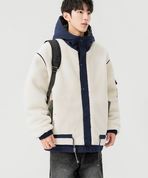 aimoha(アイモハ)の「ボアジャケット (AW)(ナイロンジャケット・メンズ・ブラック/オフホワイト・X-LARGE/MEDIUM/LARGE)」の6枚目の写真
