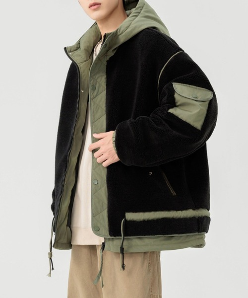 aimoha(アイモハ)の「ボアジャケット (AW)(ナイロンジャケット・メンズ・ブラック/オフホワイト・X-LARGE/MEDIUM/LARGE)」の19枚目の写真