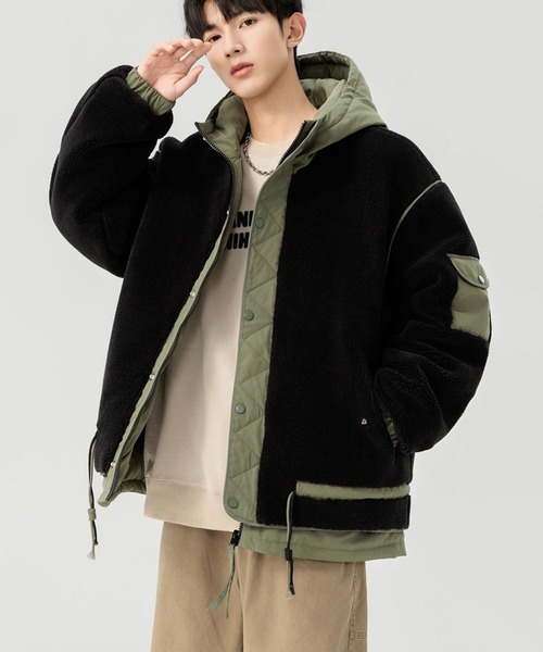 aimoha(アイモハ)の「ボアジャケット (AW)(ナイロンジャケット・メンズ・ブラック/オフホワイト・X-LARGE/MEDIUM/LARGE)」の13枚目の写真