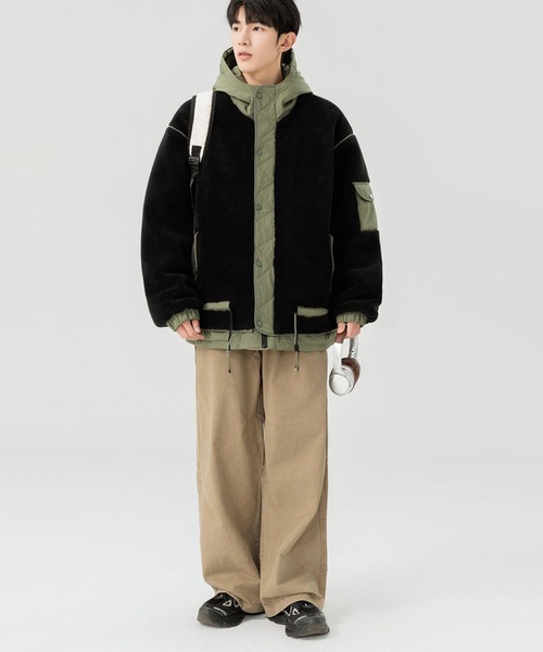aimoha(アイモハ)の「ボアジャケット (AW)(ナイロンジャケット・メンズ・ブラック/オフホワイト・X-LARGE/MEDIUM/LARGE)」の21枚目の写真