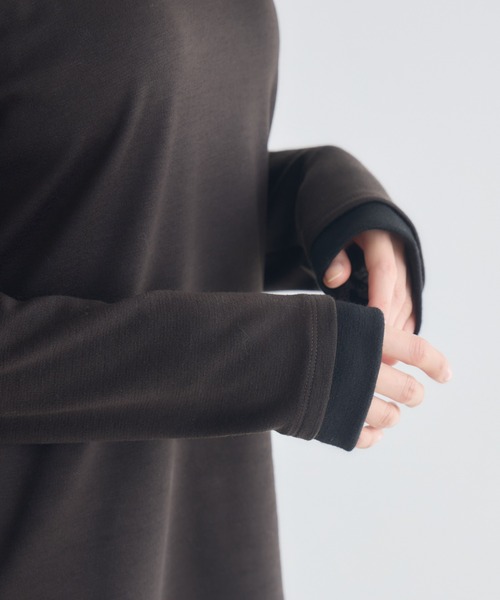 KATHARINE ROSS（キャサリンロス）の「【KATHARINE ROSS】配色タートルプルオーバー（Tシャツ/カットソー・レディース・ブラック/グレー/レッド/ブラウン・FREE）」の14枚目の写真