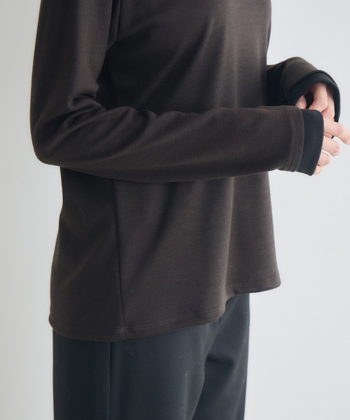 KATHARINE ROSS（キャサリンロス）の「【KATHARINE ROSS】配色タートルプルオーバー（Tシャツ/カットソー・レディース・ブラック/グレー/レッド/ブラウン・FREE）」の15枚目の写真