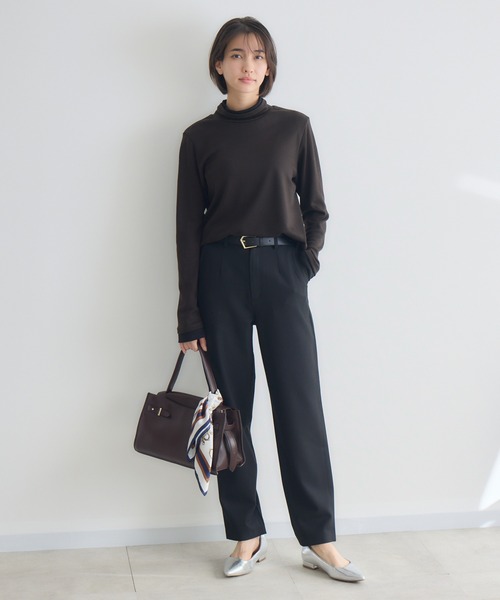 KATHARINE ROSS（キャサリンロス）の「【KATHARINE ROSS】配色タートルプルオーバー（Tシャツ/カットソー・レディース・ブラック/グレー/レッド/ブラウン・FREE）」の5枚目の写真