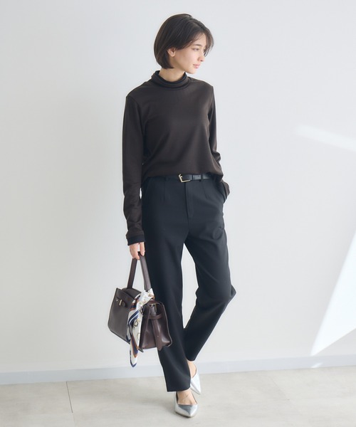 KATHARINE ROSS（キャサリンロス）の「【KATHARINE ROSS】配色タートルプルオーバー（Tシャツ/カットソー・レディース・ブラック/グレー/レッド/ブラウン・FREE）」の7枚目の写真