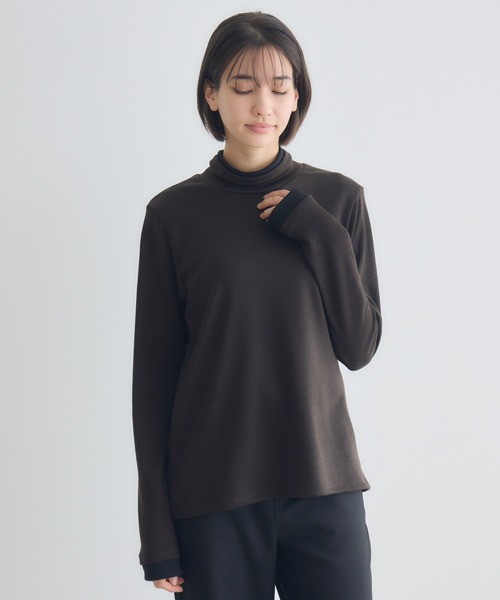 KATHARINE ROSS（キャサリンロス）の「【KATHARINE ROSS】配色タートルプルオーバー（Tシャツ/カットソー・レディース・ブラック/グレー/レッド/ブラウン・FREE）」の9枚目の写真