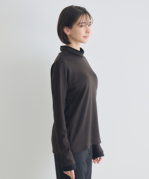 KATHARINE ROSS（キャサリンロス）の「【KATHARINE ROSS】配色タートルプルオーバー（Tシャツ/カットソー・レディース・ブラック/グレー/レッド/ブラウン・FREE）」の10枚目の写真