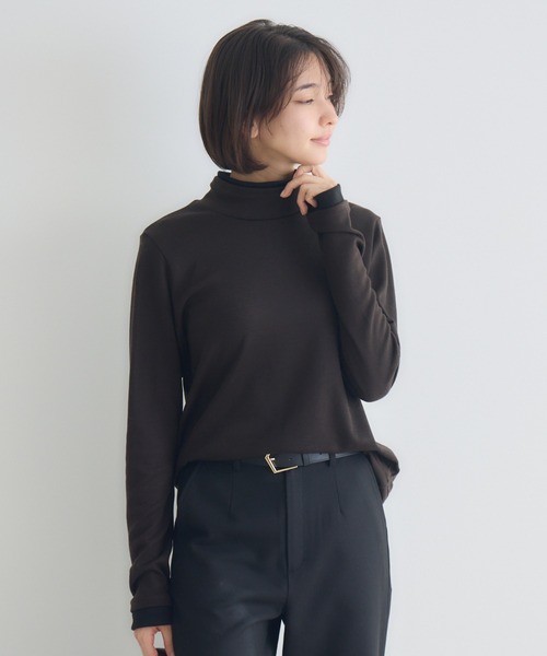 KATHARINE ROSS（キャサリンロス）の「【KATHARINE ROSS】配色タートルプルオーバー（Tシャツ/カットソー・レディース・ブラック/グレー/レッド/ブラウン・FREE）」の8枚目の写真