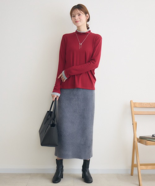 KATHARINE ROSS（キャサリンロス）の「【KATHARINE ROSS】配色タートルプルオーバー（Tシャツ/カットソー・レディース・ブラック/グレー/レッド/ブラウン・FREE）」の22枚目の写真