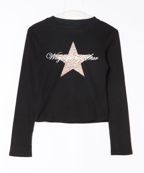 MEMECLE(メメクル)の「【MEMECLE/メメクル】スターレオパード Y2KロンT ピチT(Tシャツ/カットソー・レディース・ホワイト/ブラック/グレー・FREE)」の16枚目の写真