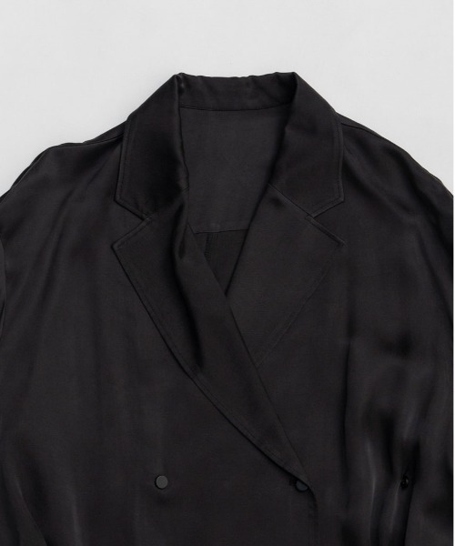PRANK PROJECT(プランクプロジェクト)の「フィブリルキュプラジャケット / Fibril Cupro Jacket(テーラードジャケット・レディース・チャコールグレー/ブラウン/ホワイト・FREE)」の16枚目の写真