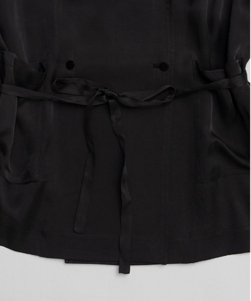 PRANK PROJECT(プランクプロジェクト)の「フィブリルキュプラジャケット / Fibril Cupro Jacket(テーラードジャケット・レディース・チャコールグレー/ブラウン/ホワイト・FREE)」の18枚目の写真