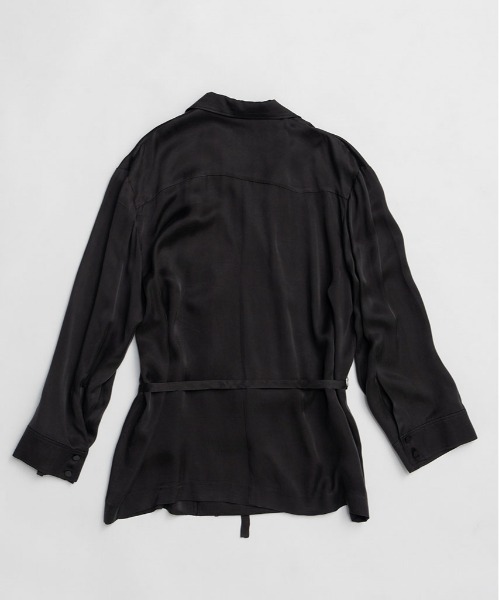 PRANK PROJECT(プランクプロジェクト)の「フィブリルキュプラジャケット / Fibril Cupro Jacket(テーラードジャケット・レディース・チャコールグレー/ブラウン/ホワイト・FREE)」の15枚目の写真