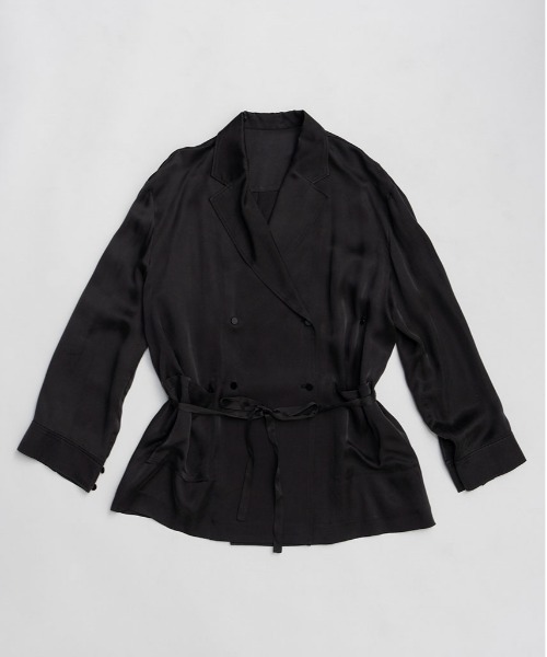 PRANK PROJECT(プランクプロジェクト)の「フィブリルキュプラジャケット / Fibril Cupro Jacket(テーラードジャケット・レディース・チャコールグレー/ブラウン/ホワイト・FREE)」の9枚目の写真