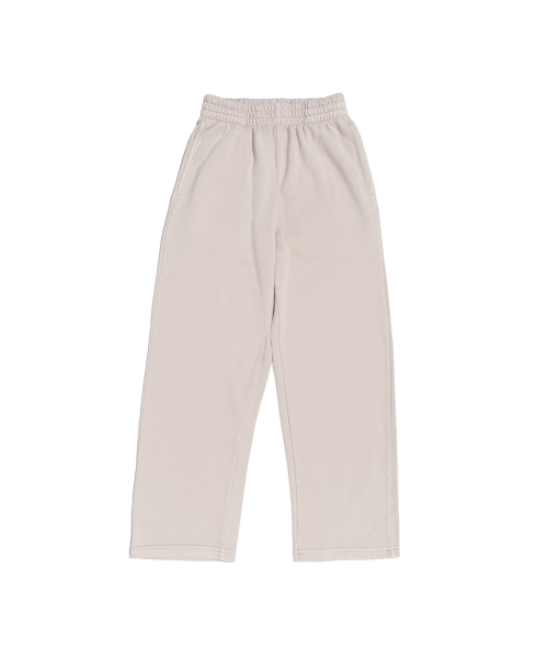 BECANVAS PIGMENT DYDE OVERFIT STRAIGHT SEWATPANTS (SAND BEIGE)