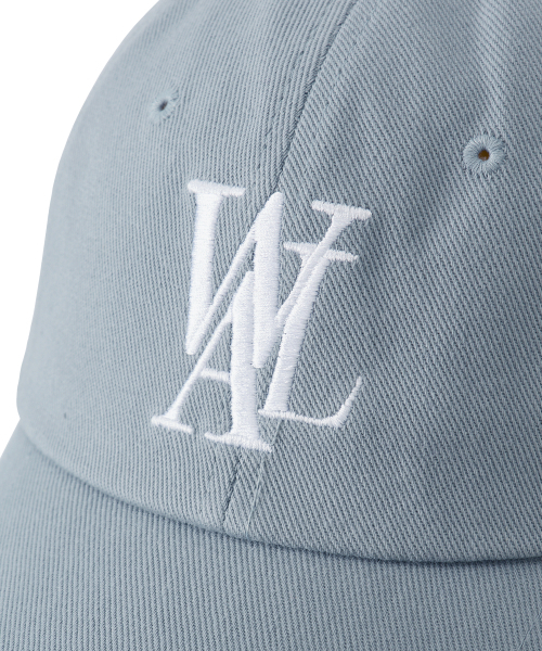 WOOALONG（ウアロン）の「Signature Logo ball cap - DUSTY BLUE（キャップ・レディース・スカイブルー・MEDIUM/SMALL）」の3枚目の写真