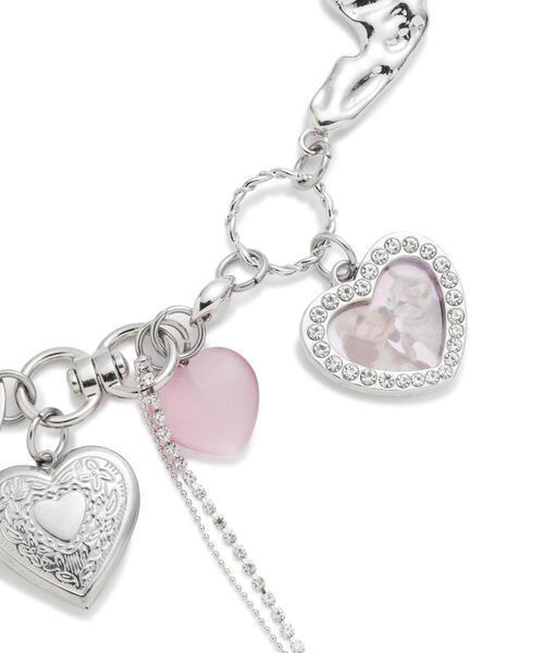 L.H.P(エルエイチピー)の「hurjaboyacc/ホジャボーイ/HEART MIX NECKLACE(ネックレス・レディース・シルバー・F)」の3枚目の写真