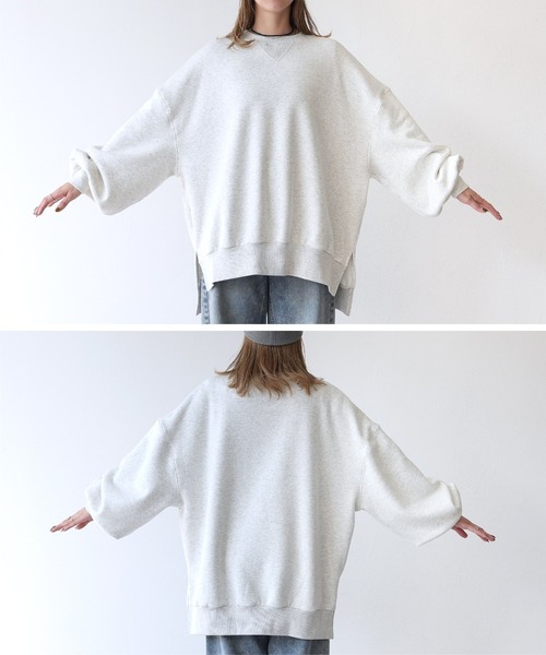 reca（レカ）の「裏ボアオーバーサイズプルオーバー（スウェット・レディース・ライトベージュ/ブラック/オートミール・FREE）」の22枚目の写真