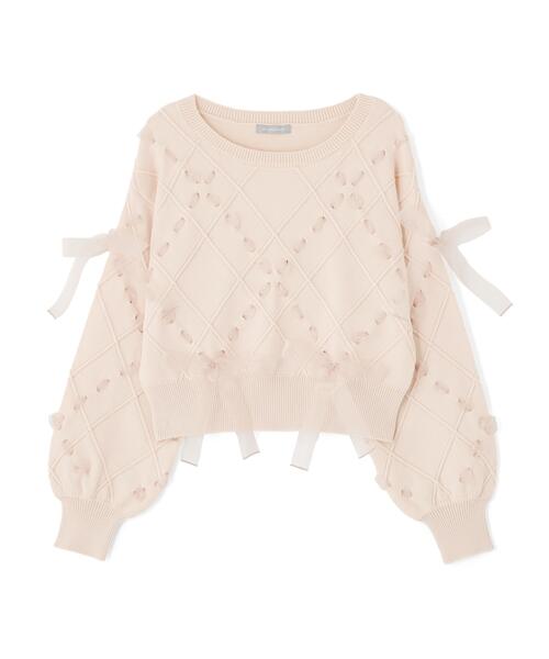 ◇ ダイヤ柄リボンニット（ニット/セーター）｜JILL by JILL STUART