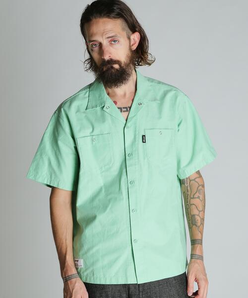 Schott(ショット)の「Schott/ショット/PLAIN NC SHIRT/プレーン エヌシー シャツ(シャツ/ブラウス・メンズ・ブラック/グレー/ミント・M/L/XL/2XL)」の3枚目の写真