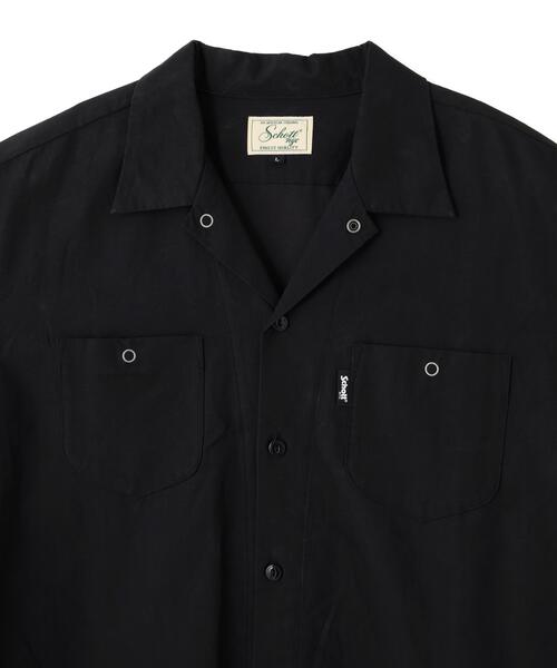 Schott(ショット)の「Schott/ショット/PLAIN NC SHIRT/プレーン エヌシー シャツ(シャツ/ブラウス・メンズ・ブラック/グレー/ミント・M/L/XL/2XL)」の8枚目の写真