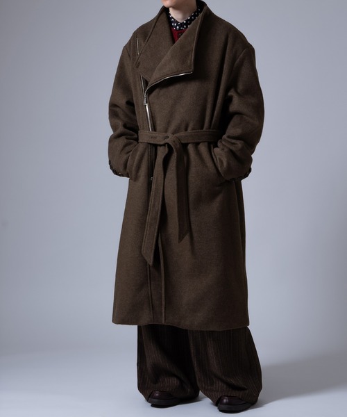 improves（インプローブス）の「ストール付き アシンメトリー ジップアップ コート（その他アウター・メンズ・ブラウン/チャコール・MEDIUM/LARGE）」の20枚目の写真