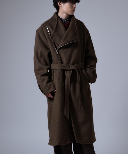 improves（インプローブス）の「ストール付き アシンメトリー ジップアップ コート（その他アウター・メンズ・ブラウン/チャコール・MEDIUM/LARGE）」の21枚目の写真
