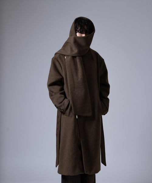 improves（インプローブス）の「ストール付き アシンメトリー ジップアップ コート（その他アウター・メンズ・ブラウン/チャコール・MEDIUM/LARGE）」の22枚目の写真